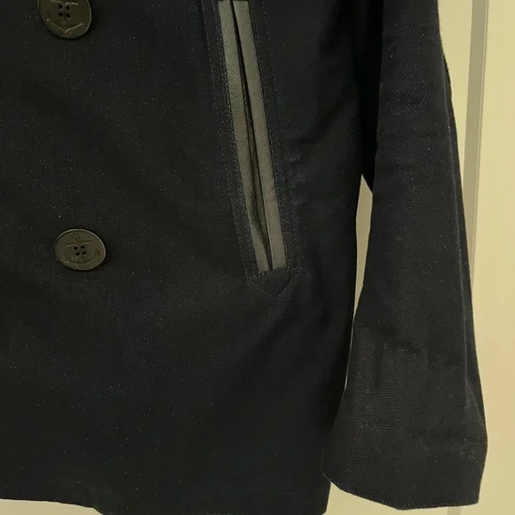 Golden Bear Made in USA Men’s Real Indigo PeaCoat Medium - Picture 3 of 10